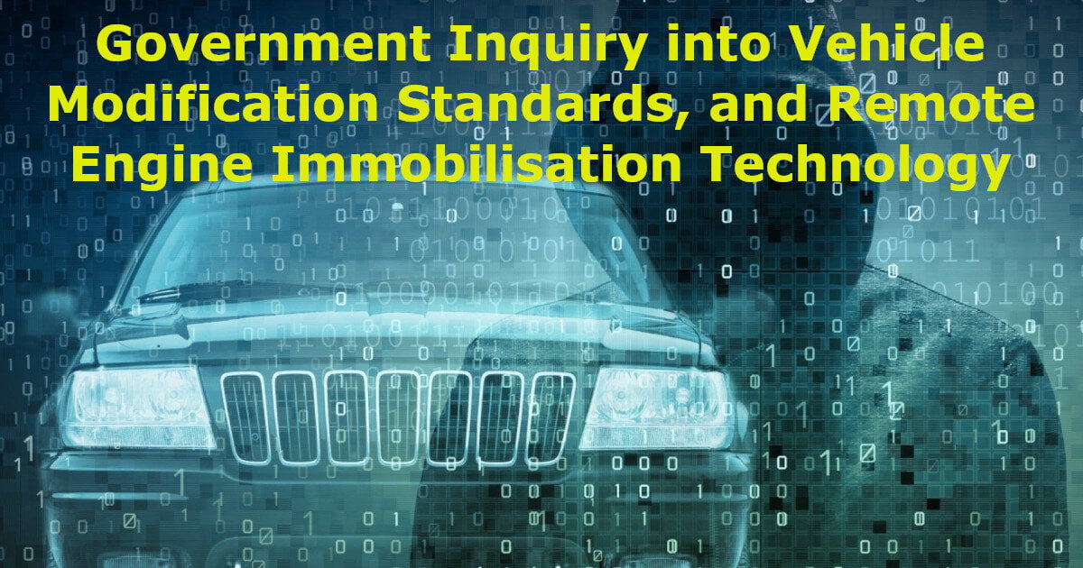 Queensland Government Inquiry into Vehicle Modification Regulations and Remote Engine Immobiliser Technology