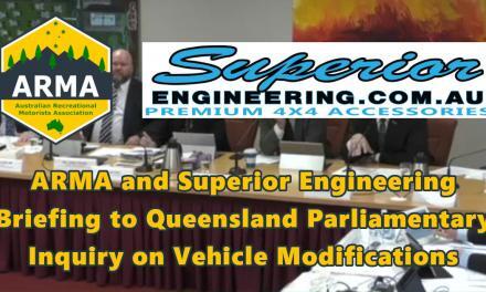ARMA and Superior Engineering Briefing to Queensland Parliamentary Inquiry on Vehicle Modifications